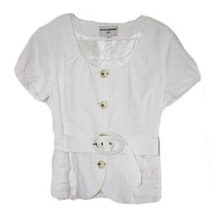 Banana Republic White Button-Up Blouse